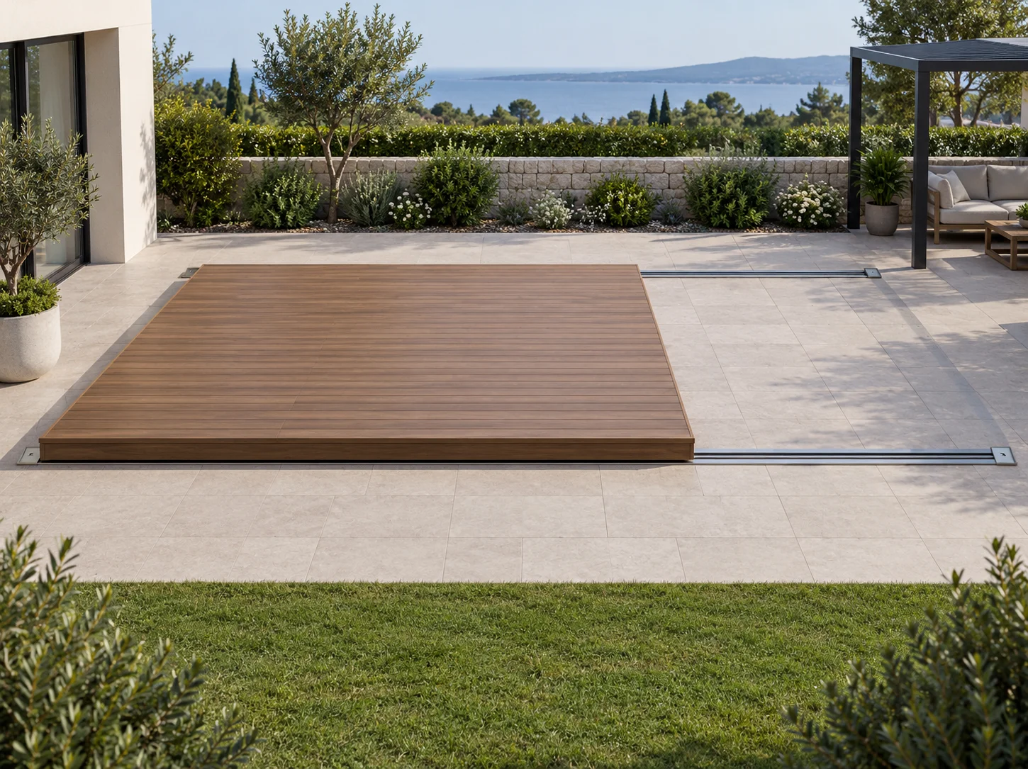 Sliding Pool Deck Cover Kit